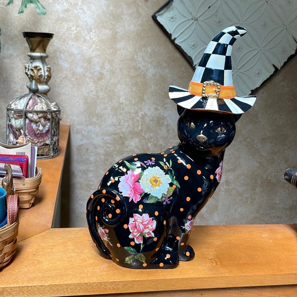 MacKenzie-Childs Other - MacKenzie-Childs Black Market Flower Cat Halloween Figurine - Price is Firm!